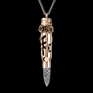 Engraved Rose Gold "Peace Of Tao - Swarovski - Domino effect jewelry